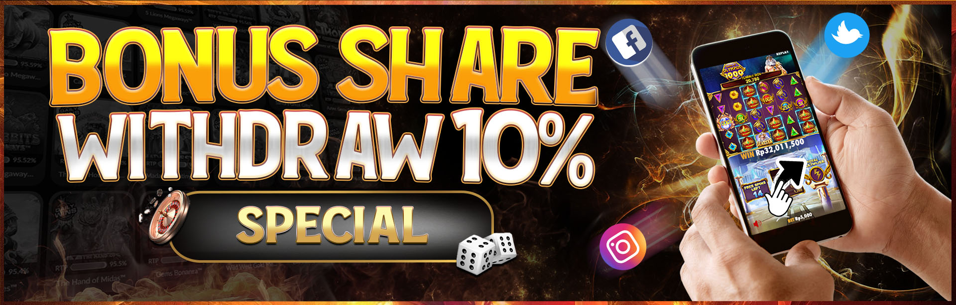 BONUS SHARE WITHDRAW 10%